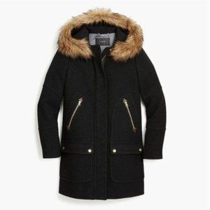 J. Crew Coat Chateau Parka Italian Stadium Cloth Wool Size 0 NWT